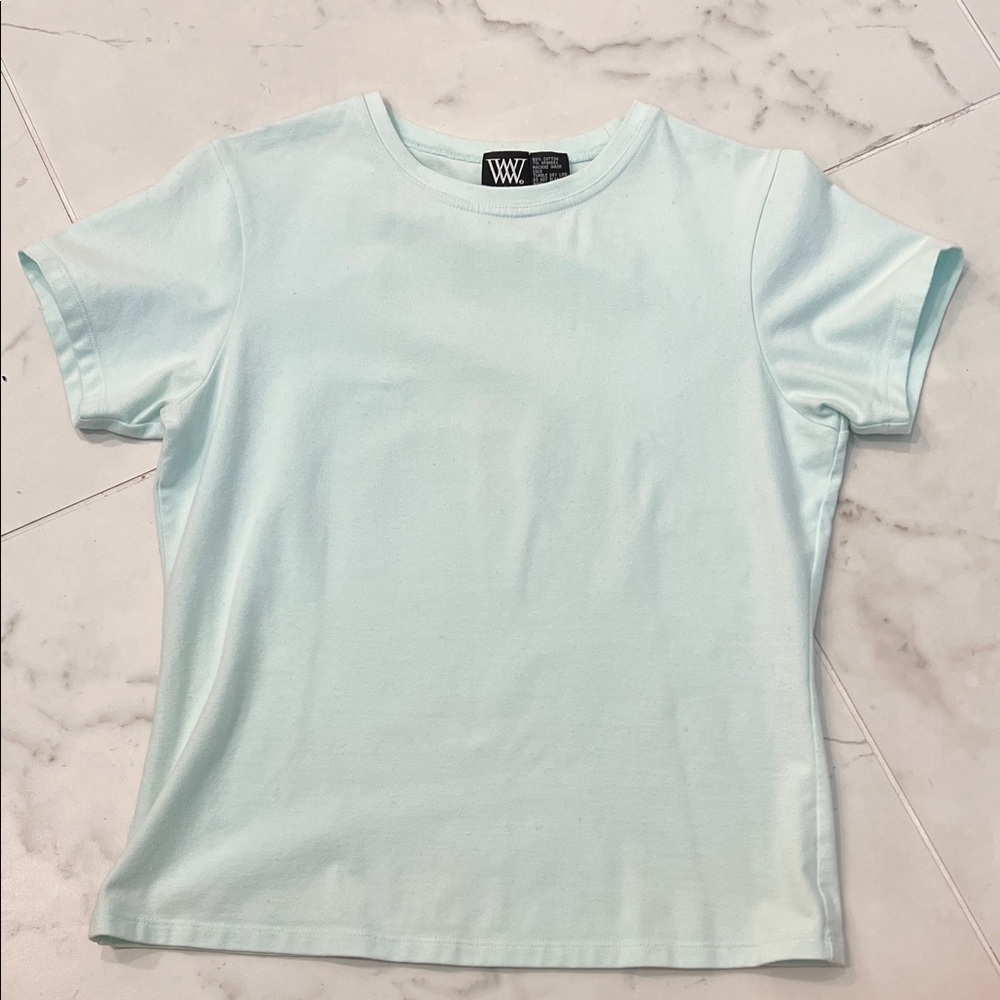 Worth Light Aqua Short Sleeve Tee